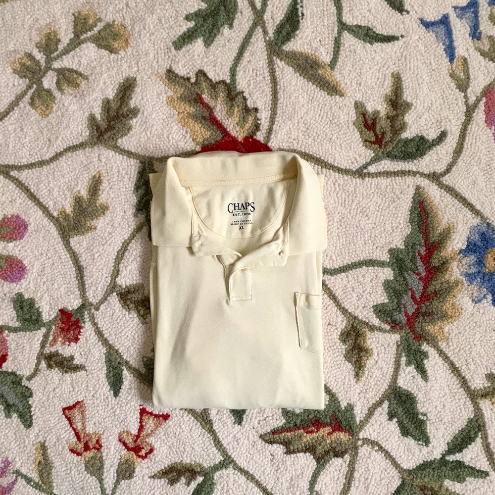 !!FINAL PRICE!! VGUC Chap's Men's Yellow Polo Shirt (XL)